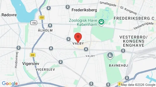 Værelser til leje i Valby - kort over placeringen