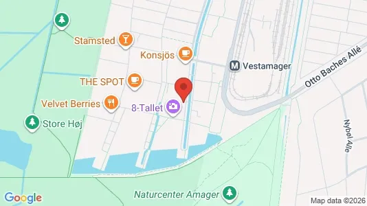 Værelser til leje i København S - kort over placeringen