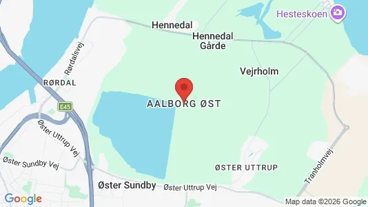 Værelser til leje i Aalborg Øst - kort over placeringen