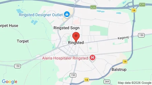 Værelser til leje i Ringsted - kort over placeringen