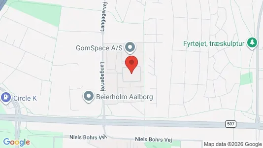 Værelser til leje i Aalborg Øst - kort over placeringen