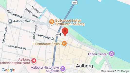 Værelser til leje i Aalborg Centrum - kort over placeringen