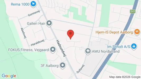Værelser til leje i Aalborg Centrum - kort over placeringen