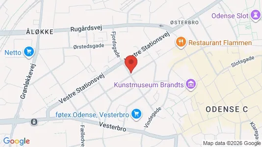 Værelser til leje i Odense C - kort over placeringen